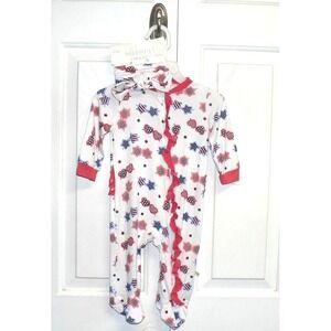 Milkberry Baby Girls 2 Pc Rayon from Bamboo Coveralls & Headband Sunglasses 3-6M